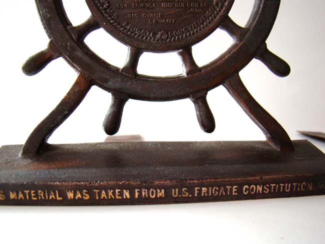 A pair of USS CONSTITUTION bookends made from salvaged material taken from the ship in 1927 — image 3